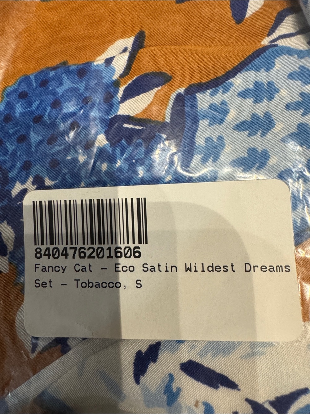 Printfresh Fancy Cat Satin Wildest Dreams Pajama Set in Tobacco - Picture 7 of 7